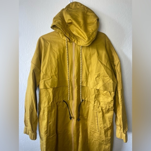 Who What Wear Mustard Yellow Hooded Coat - Picture 6 of 6